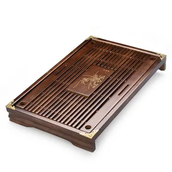 

Tea-Tray Solid Wood Ceramic Household Rectangular Tray Induction Cooker Four In One Drainage Tea Water Storage Type Tea Table