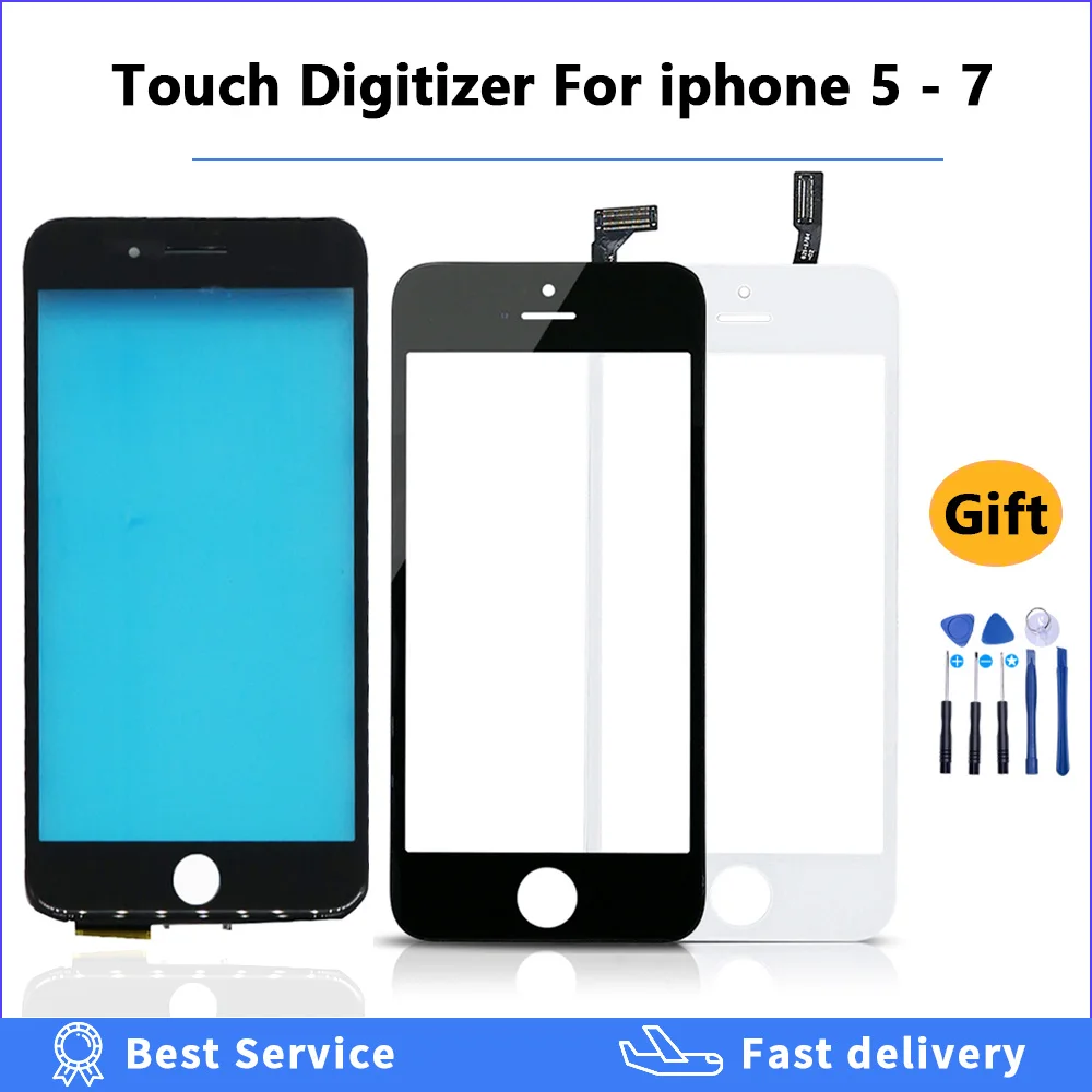 Сенсорный дигитайзер для iPhone 6 6S plus 5 5S 5c se Передняя Сенсорная панель стеклянная