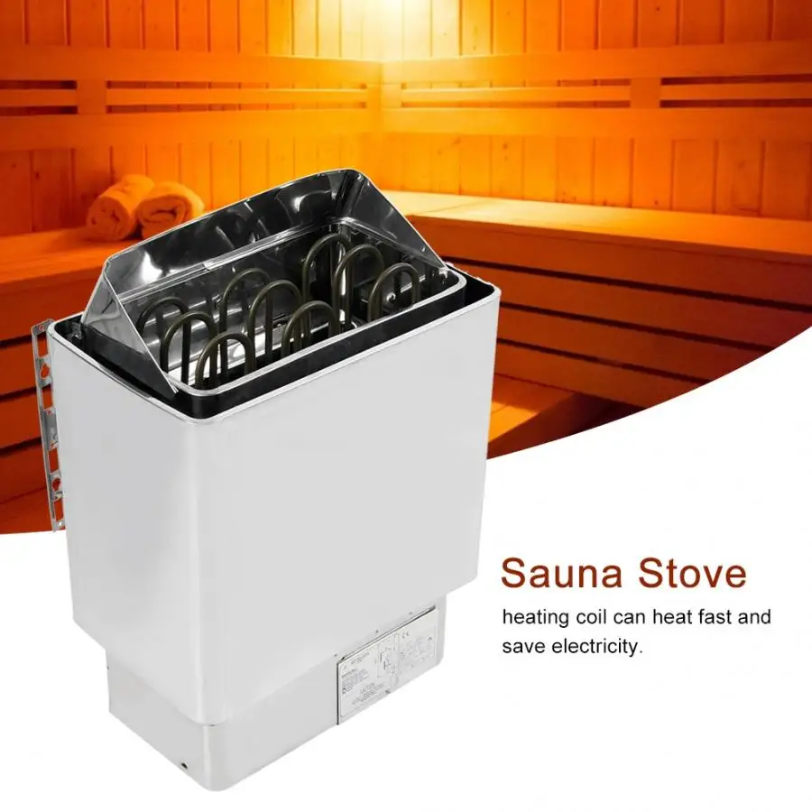 Электрическая Каменка 4.5KW 220V Нержавеющая сталь Ванная комната для нагревания, с эффектом сауны паровой двигатель плита нагреватель с встроенный регулятор для печи сауны