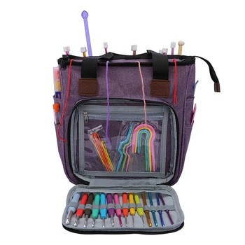 

Knitting Bag Portable Yarn Tote Storage Bag for Wool Crochet Hooks Knitting Needles Sewing Supplies Set DIY Household Organizer
