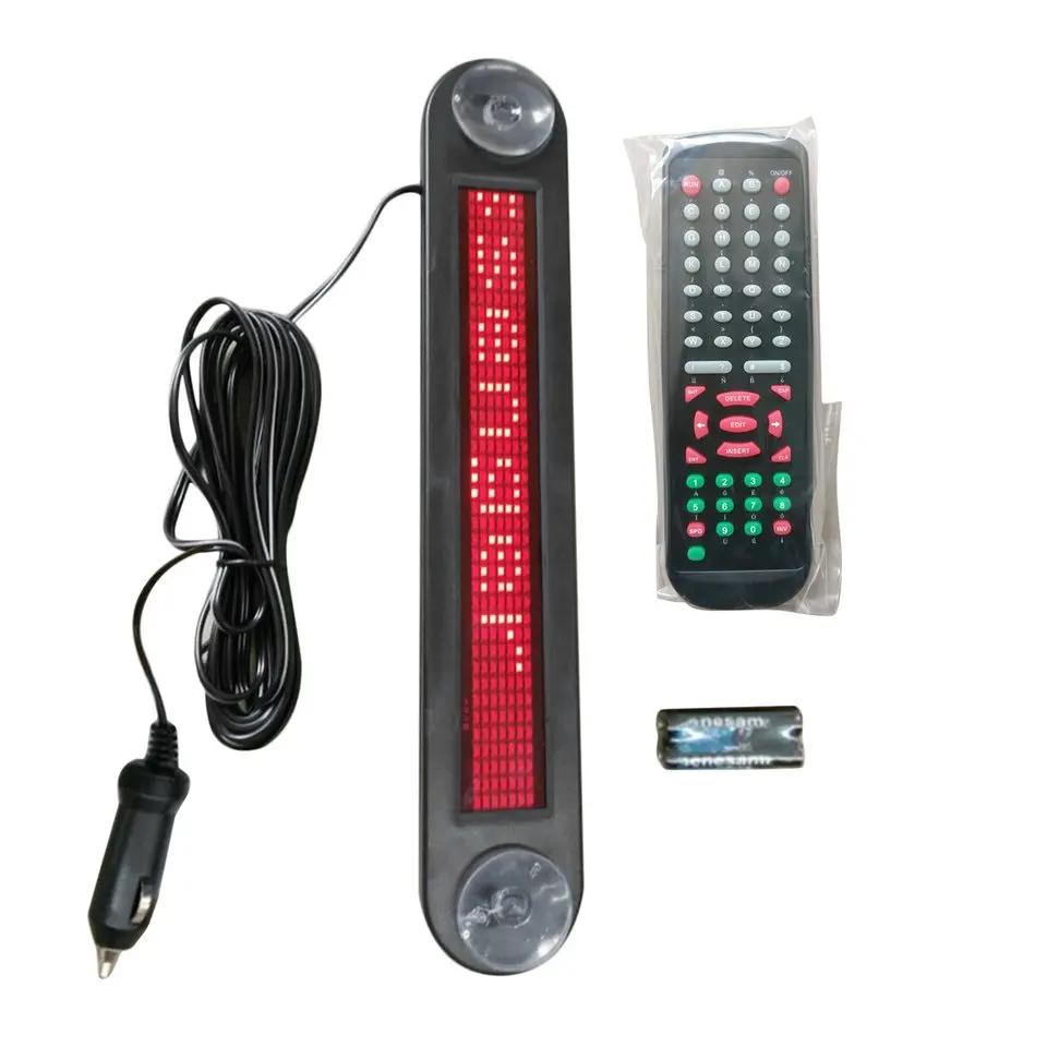 

New DC12V Car LED Sign Remote Control Programmable Rolling Information English Letters Sign Advertising LED Screen 7x40 Pixel