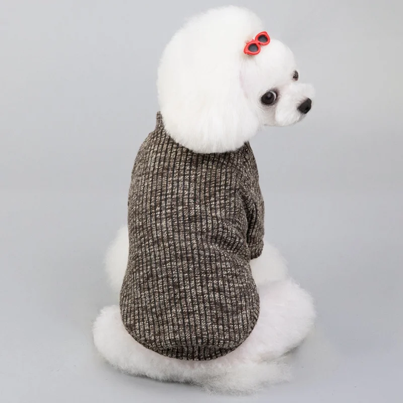 Однотонный свитер для собак; сезон осень-зима; теплый костюм для маленьких средних собак; Модный вязаный свитер; Ssweterek Dla Psa