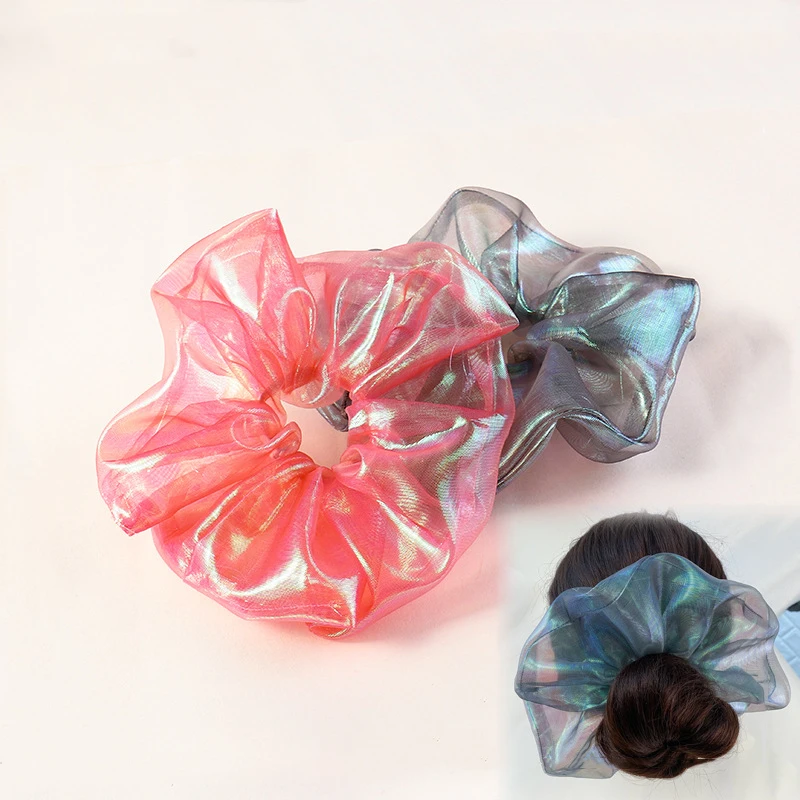 

Korea Women Hair Scrunchie Elastic Hair Rubber Bands Rope Scrunchies for Girls Shiny Hair Ties Ponytail Holder Hair Accessories