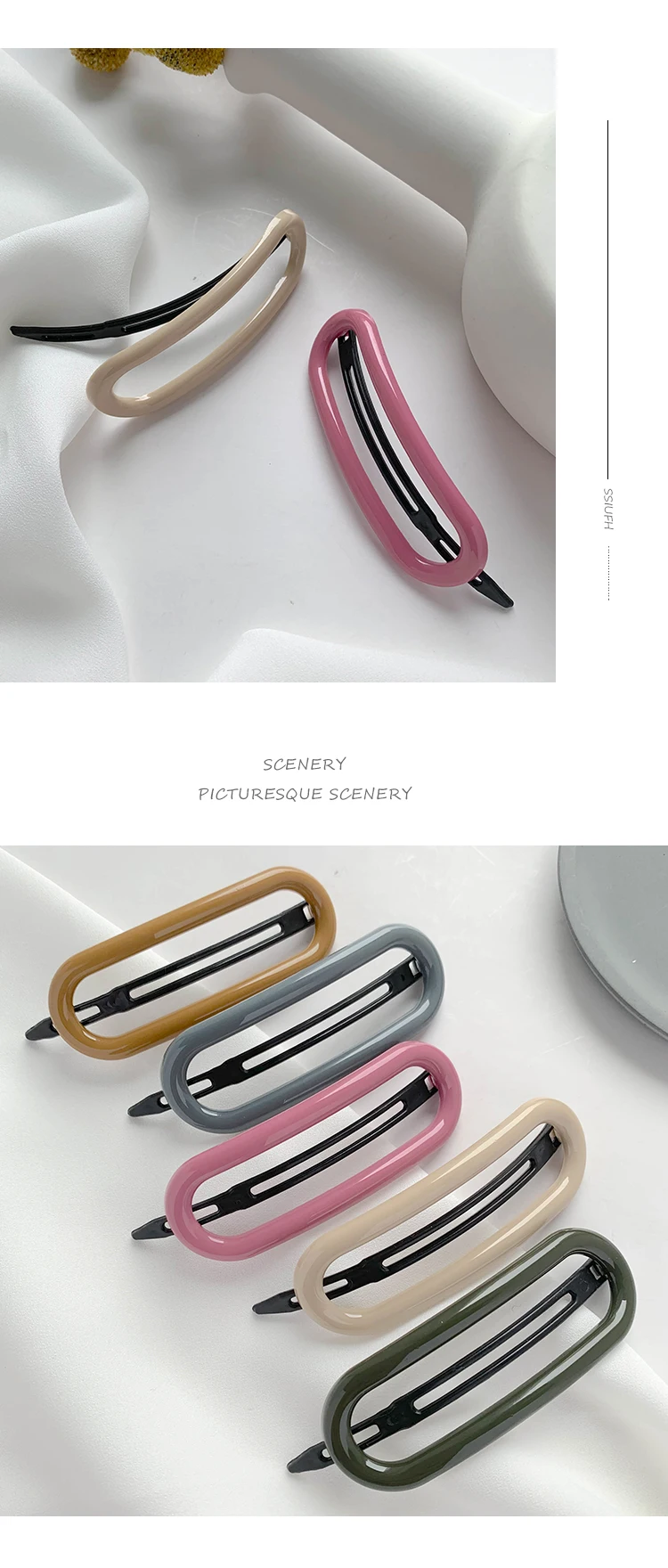 Fashion Oval Candy Color Hairpins Women Lady Hair Clips Pin Barrette Accessories For Girls Hair Ornament Tool Hairgrip Headdress