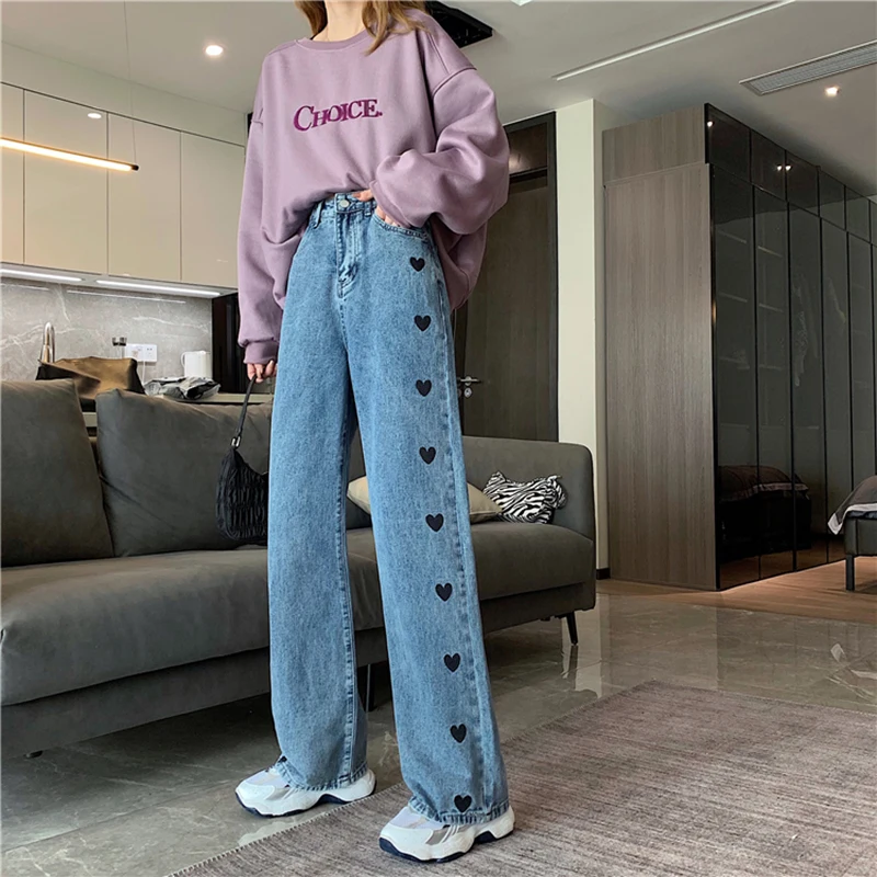 

Jeans women's high waist 2020 new spring and autumn straight loose retro Hong Kong style pants