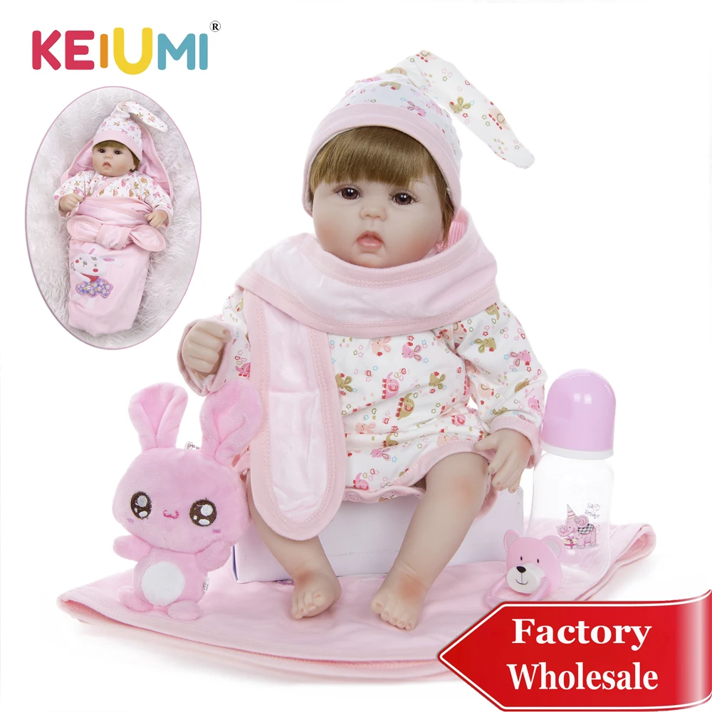 Кукла реборн KEIUMI из мягкого силикона Реалистичная кукла для новорожденных с