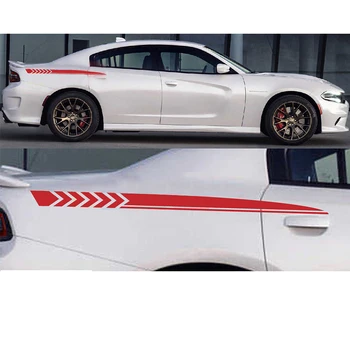 

Automobile 2PCS Side Sticker Decal stripes for Dodge Charger 2012 2013 2014 2015 6.2L Vent TURBO car
