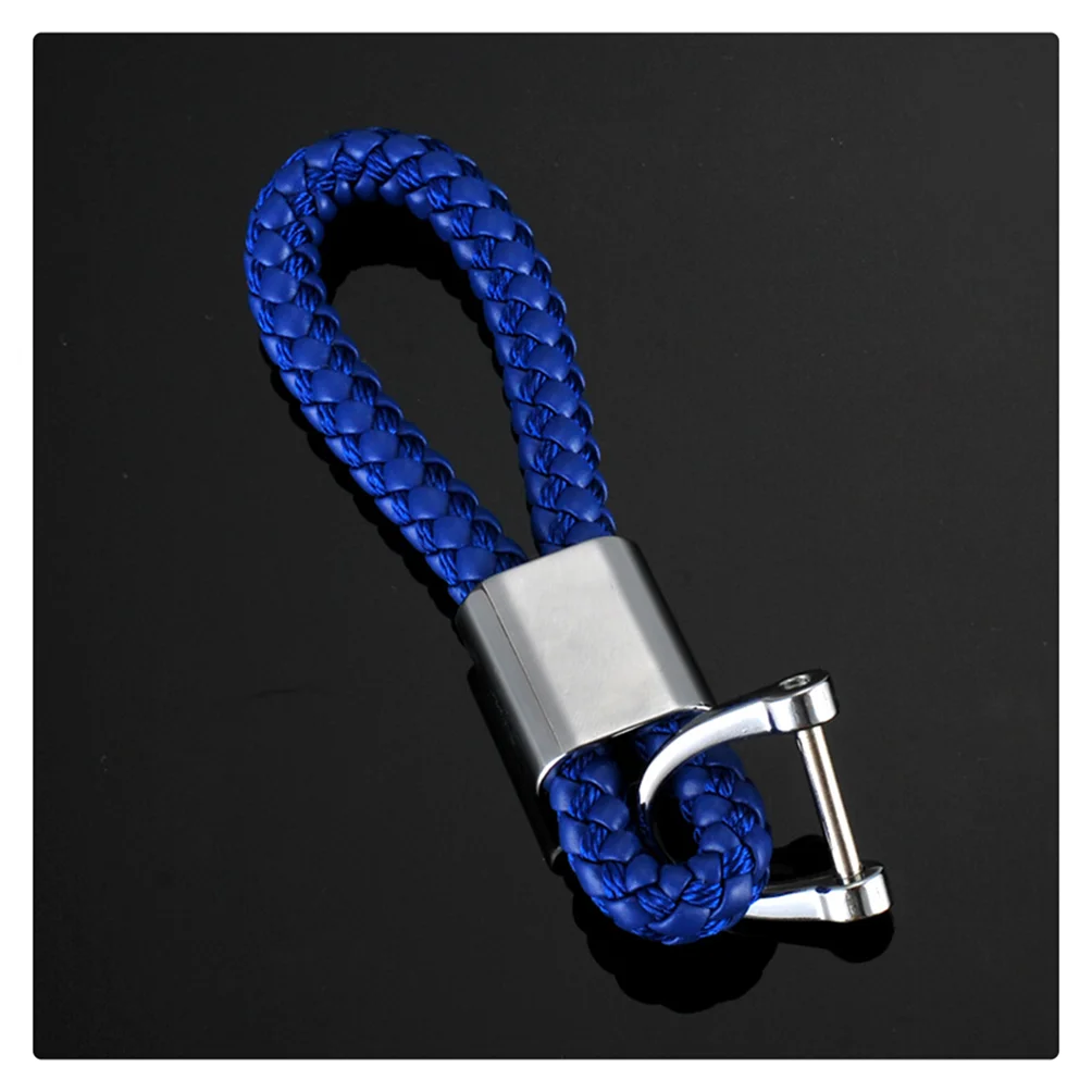 

Hand-woven leather rope horseshoe waist hanging keychain auto parts for Kia Forte Ceed Stonic Stinger Rio Picanto Niro