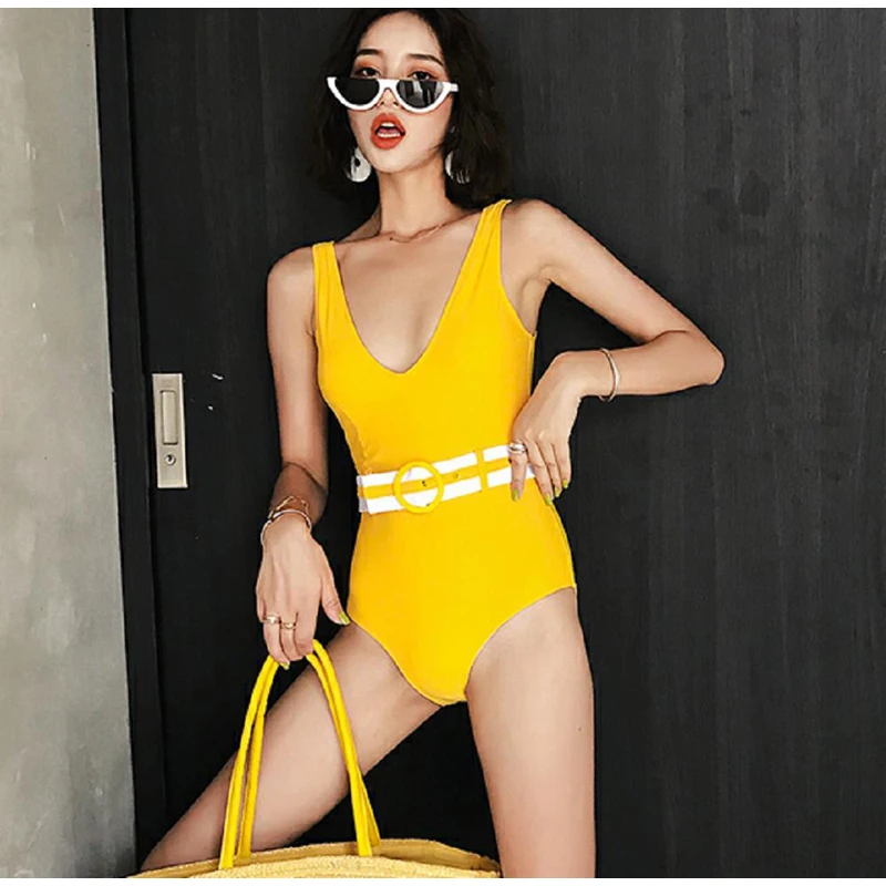 Сексуальный цельный женский купальник бразильский 2020 бикини винтажный Ins Zheng Xiuyan