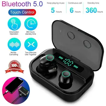 

M7 TWS Bluetooth 5.0 Wireless Earphone Power Display Sport Stereo Cordless Earbuds Headset with Charging Box