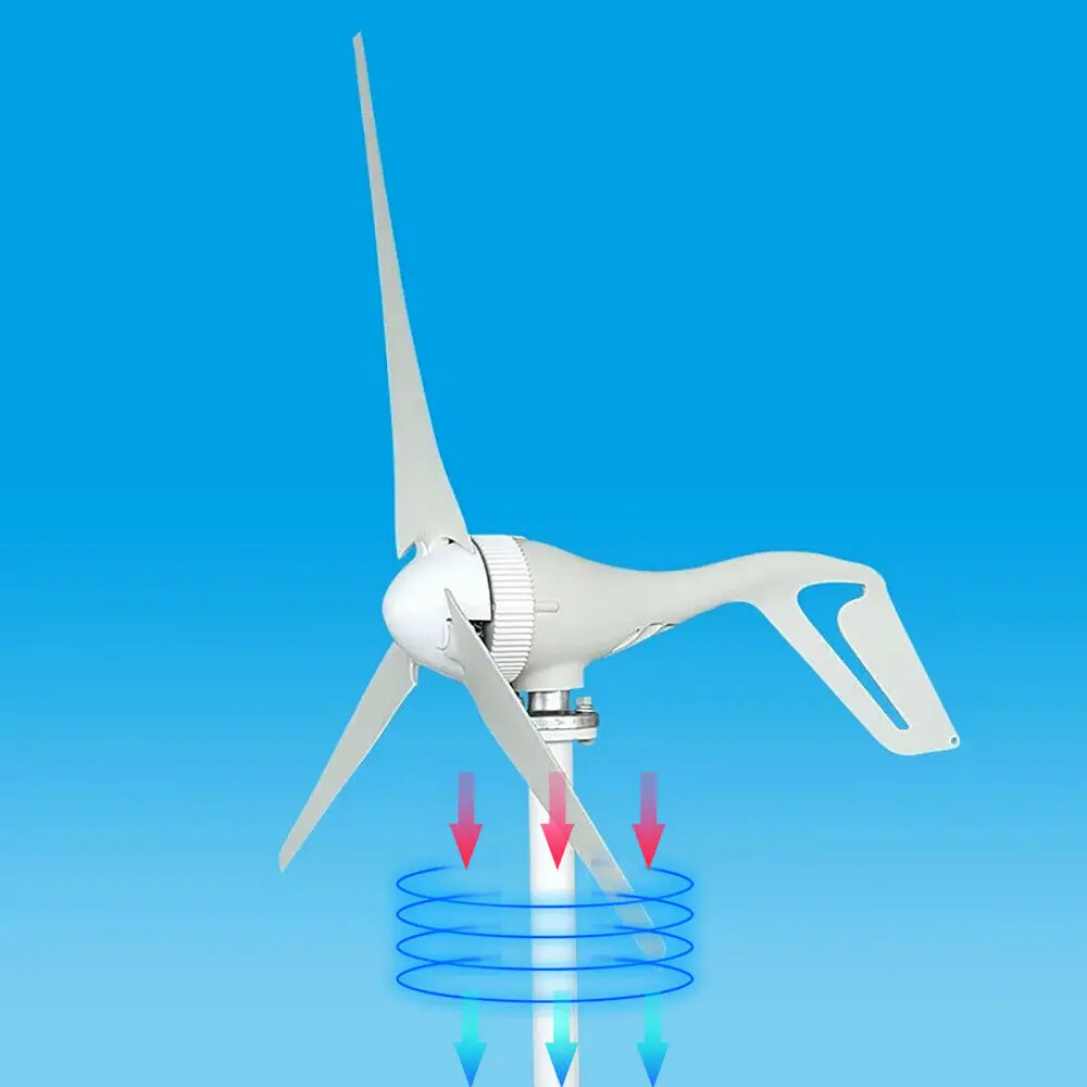 ECOWORTHY 300W 500W 600W 900W 1KW Гибридный Системы ветряной генератор+ Панели солнечные и инвертор для зарядки дома насос PC12V/24 V - Цвет: 400W Wind Turbine
