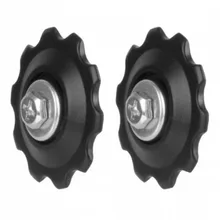 

2pcs Bicycle Guide Wheels 6-7 Speed Rear Derailleur Plastic Jockey Wheels 10T Guide Wheels Bike Accessories