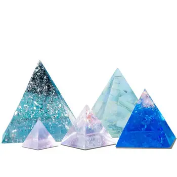 

5Pcs Pyramid Silicone Molds Resin Casting Mold Orgone Pyramid Mold Jewelry Tools 875A Dropship
