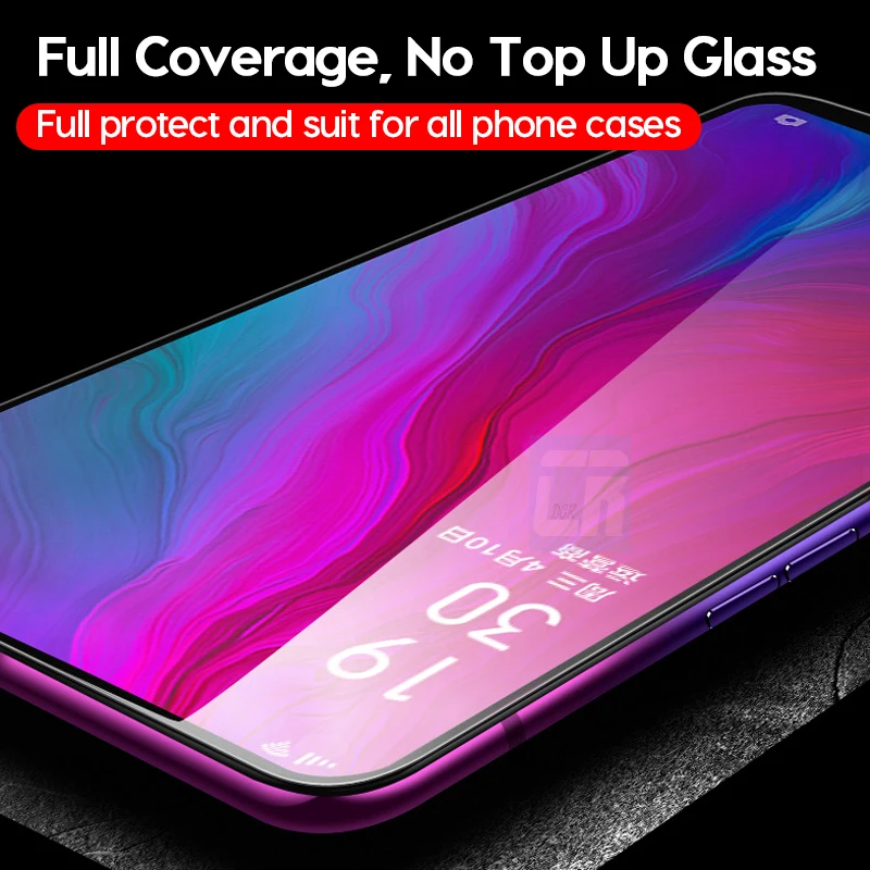 2 шт. HD анти фиолетовый свет закаленное стекло для OPPO Reno Z 10x Zoom RX17 Neo протектор экрана для OPPO Realme X 3 5 Pro U1 пленка