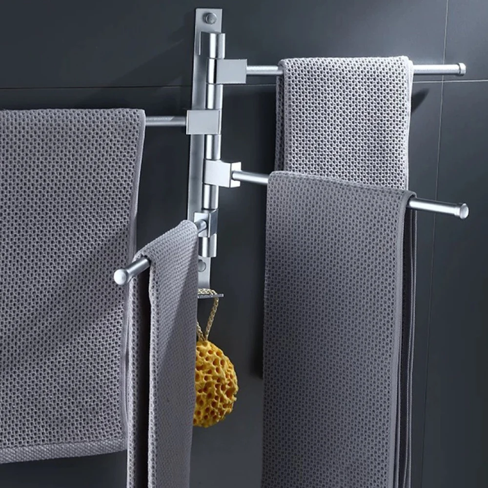 Nail Free 30 CM Towel Rack Multi Towel Hanging Arms with Bath Towel Hooks Furniture Rack Bath Towel Bars Products