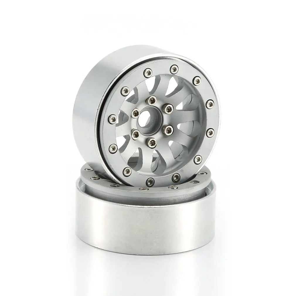 

2Pcs 1.9inch Aluminium Alloy Wheel Rim Beadlock Wheel Hubs For 1/10 RC Crawler Axial SCX10 SCX10 II 90046 Traxxas TRX4 D90 Model