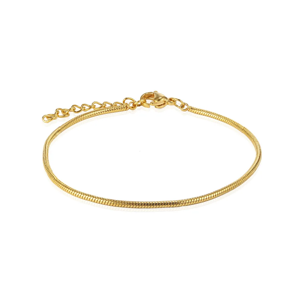 

Fashion Bracelets Woman Accessories Personality Simple Stainless Steel Hand Jewelry Gold Chain Link Adjustable Snake Bracelet