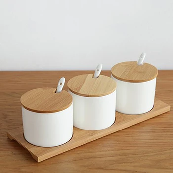 

Simple life Creative Ceramics kitchen food containers organizer jars for spices sugar-bowl condiment box kitchen storage bottles