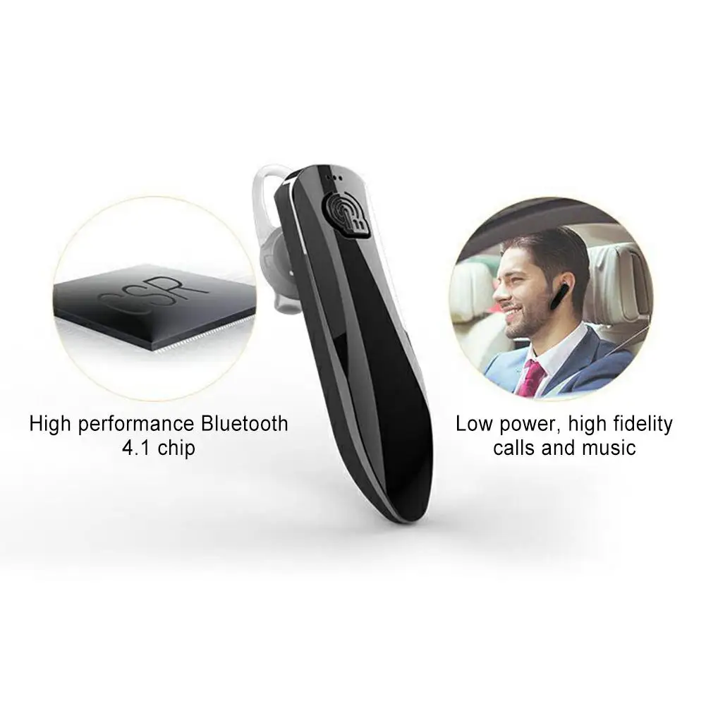 J10 Car Wireless Bluetooth Headset Long Standby Headphones Mini Hands-free Earbud With Microphone For Smart Phone Earphone