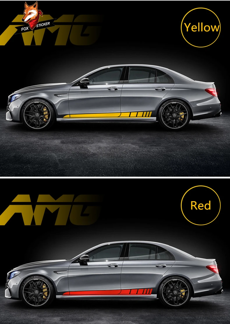 AMG Стайлинг спортивный автомобиль наклейки НА ВЕСЬ кузов Авто Наклейка для Mercedes-Benz A Класс C Класс E Cleass