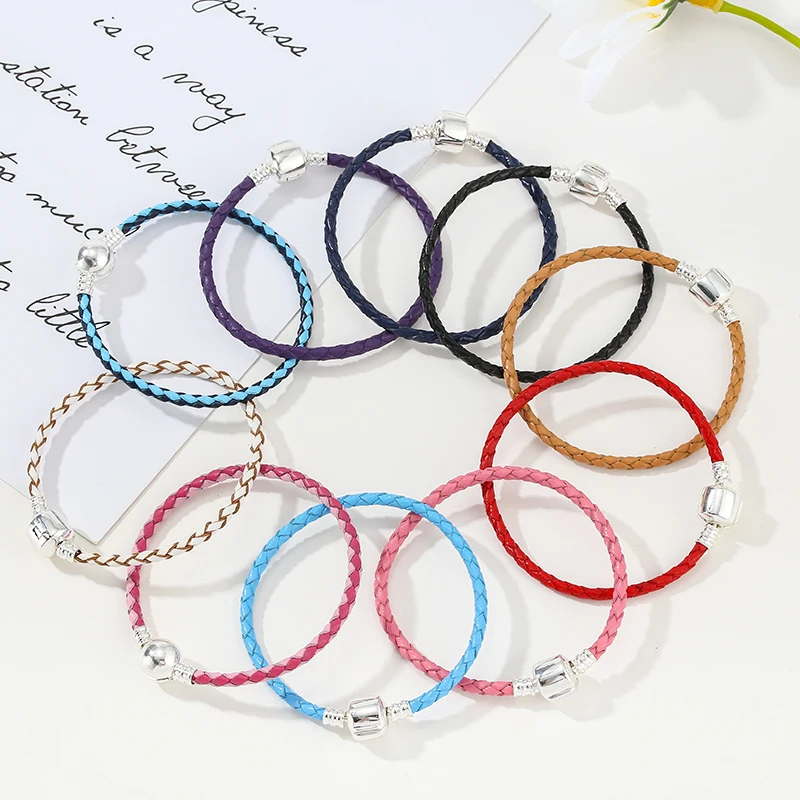 High Quality Original Sterling Silver Plated Snake Chain DIY Charm Bracelet For Women Gift Silver Color Jewelry Dropshipping