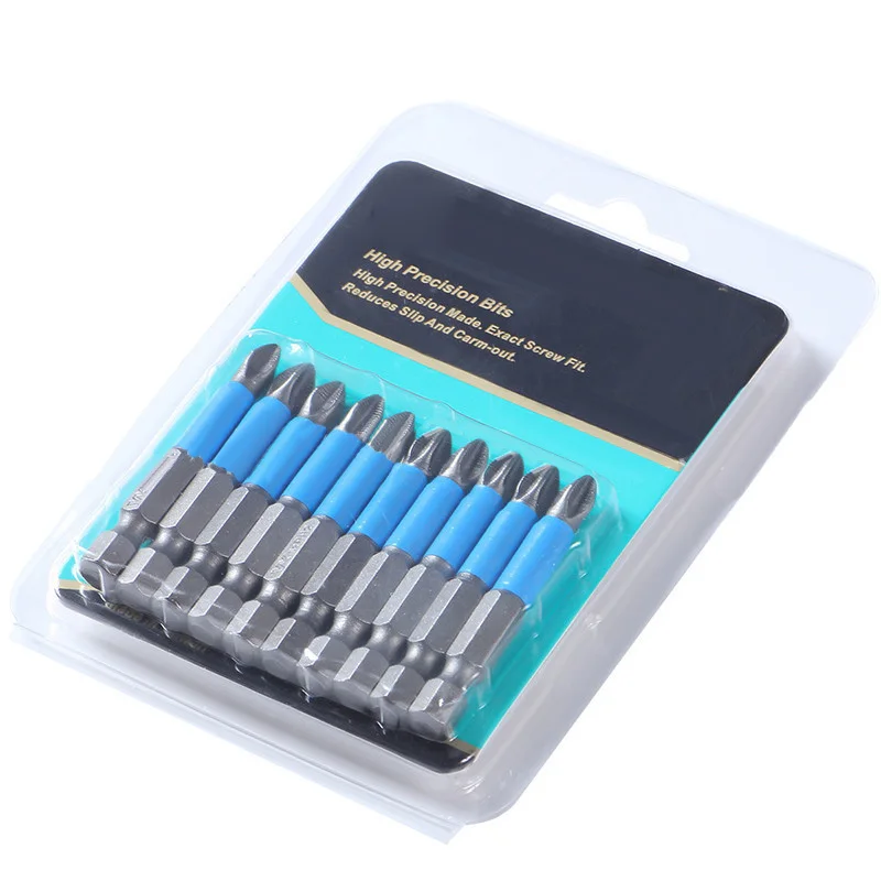 

10pcs Phillips PH2 50mm Hex Magnetic Antislip Screwdriver Drill Bits Power Tools