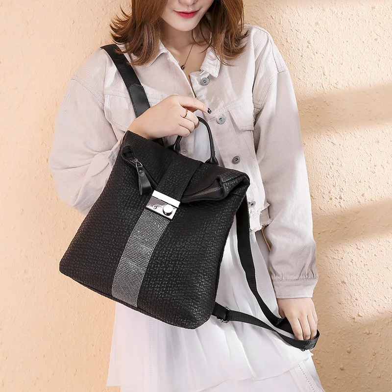 Школьные сумки от кражи mochila feminina, водонепроницаемые, для путешествий, роскошный, для ноутбука, черный кожаный милый рюкзак с кристаллами для женщин, дизайнерский