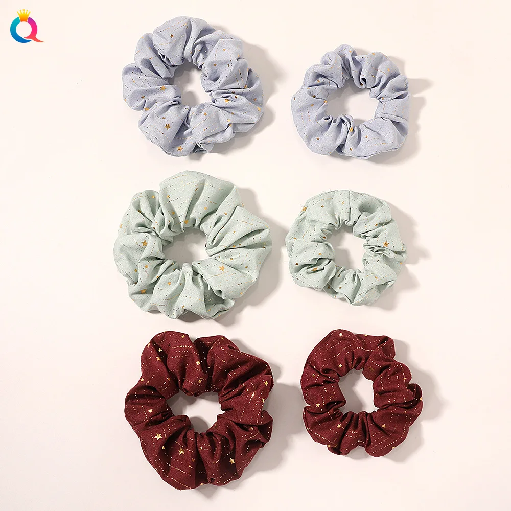 Scrunchies Print Fashion Scrunchie Set Elastic Hair Bands Solid Color Fashion Headwear Women Hair Accessories Gifts Headwear head scarves for women