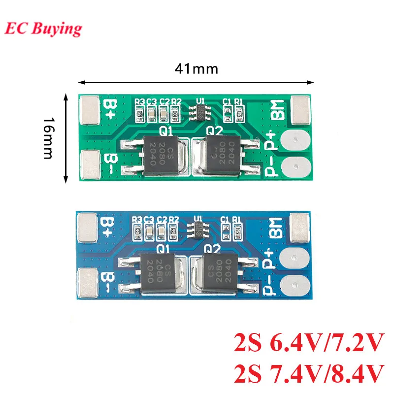 HJTOOK 2PCS 2S 18650 Lithiu Protection Board 7.4V 8.4V 8A BS PC Charger Protection Board For - View #8