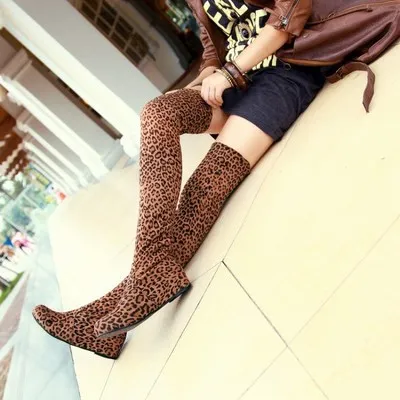 

2018 new autumn and winter woman knee high-heeled matte boots to increase the length of the knight boots Custom XL 34--47 size