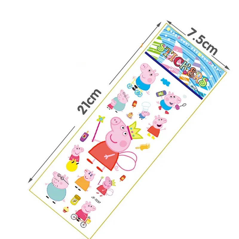 Peppa Pig 3D Bubble стикер мультяшка игрушка Розовая Свинья наклейка в форме свиньи игрушка персонаж действия детская игрушка подарок