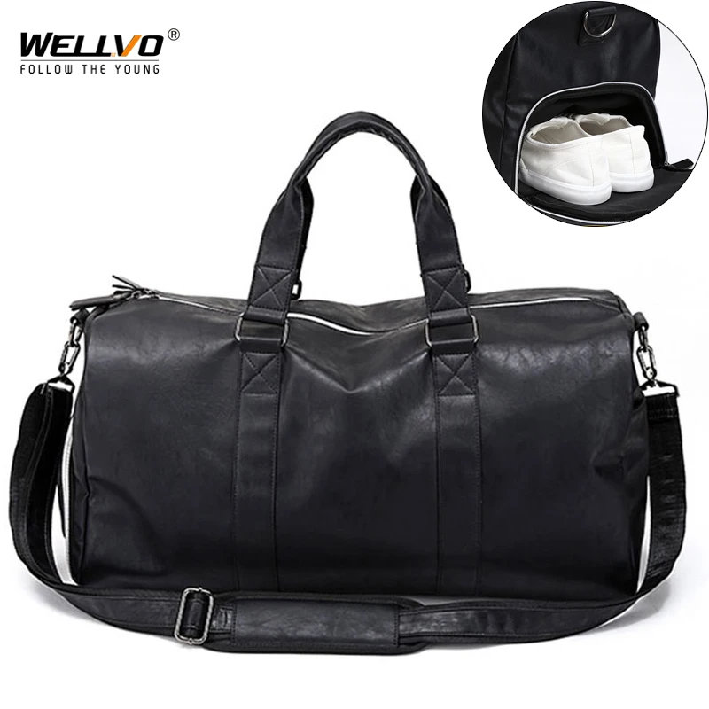 Large Duffle Handbag-Bag Luggage-Shoulder-Bag Travel-Bag Storage Black Male Big XA237WC
