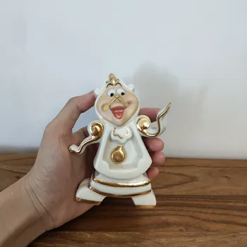 

Cartoon Beauty And The Beast Tea Set Teapot Cup Mrs Potts Sugar Pot Bowl Chip Cogsworth Clock Coffee Creative Gift Drop Shipping