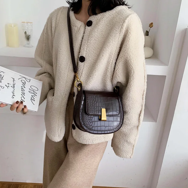 

Bag Women's 2019 Autumn And Winter New Style Fashion Retro Fashion Saddle Bag INS Versatile Shoulder Bag Simple Shoulder Bag