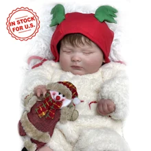 

US Stock! Reborn Baby Dolls 24 Inch Real Life Big Realistic Newborn Cloth Body Dolls with Hand-rooted Hair Reborn Name Darcy