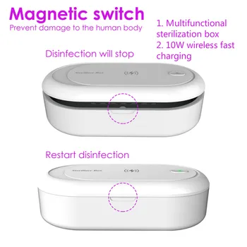 

Professional UV Sterilizer phone sterilization box Wireless Charging Mobile Power Bank Cleaning Tool Phones Cleaner Disinfection