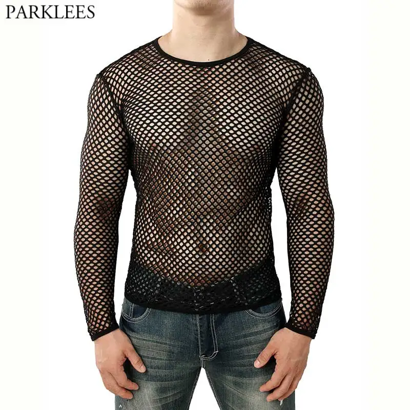 fishnet long sleeve shirt