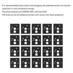 Mechanical Keyboard Shaft Underpad Hot Plug Switch Gasket Film PORON EVA PE Material Adjust The Big Keys 120pcs / pack