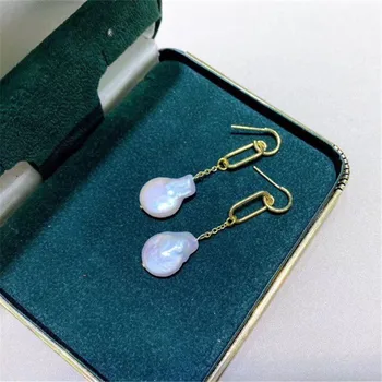 

Light The Luxury of Hand Made Natural fresh water button pearl small C stud 14K Gold Filled Earring Jewelry For Women Best Gift