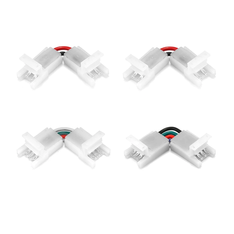 L-образный разъем для ленты RGB 4Pin 10 мм Регулируемый угол наклона светодиодных лент