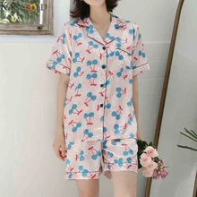 KANCOOLD, сексуальная пижама, китайский стиль, пижамы, наборы, ночное белье, имитация для женщин, без рукавов, на бретелях, Пижама, Атласный топ, новое поступление