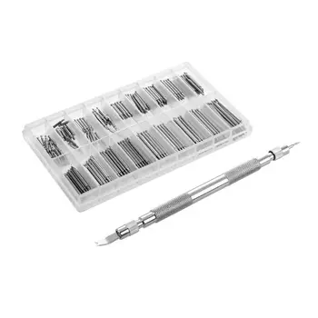 

360Pcs 8-25mm Watch Band Spring Bars & Strap Link Pins Remover Tool Watchmaker