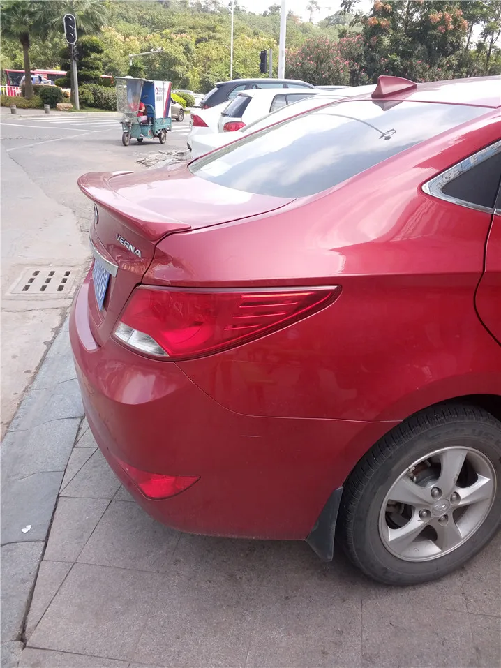 Спойлер для accent Verna высококачественный спойлер из АБС пластика заднего крыла