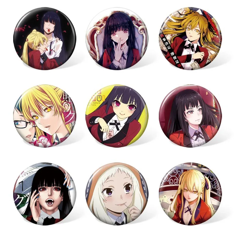 9 комплектов значок аниме Kakegurui Jabami Yumeko с характерным персонажем &quotсделай сам&quot