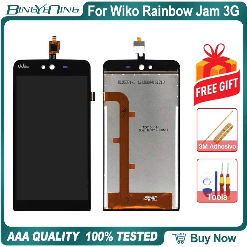 Новый оригинальный для Wiko Rainbow Jam 3G ЖК-дисплей и сенсорный экран дигитайзер с