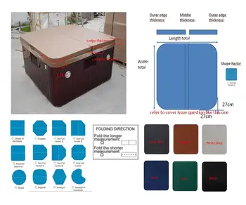 

Customized spa hot tub cover leather skin link, no bidding before getting exact price for exact cover leather size
