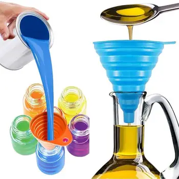 

Silicone Folding Telescopic Long Neck Funnel Creative Household Liquid Dispensing Mini Funnel Kitchen Tools