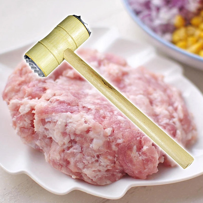 Деревянные двухсторонние молотки для мяса, мясные молотки, инструменты для стейка, свинины, молотки, кухонные инструменты