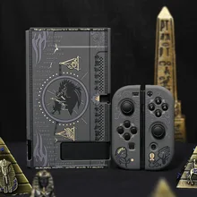 Koruyucu bölünmüş kabuk gizemli mısır firavun kılıf sert kapak geri PC kavrama nintendo anahtarı konsolu için ve Joystick siyah tutucu