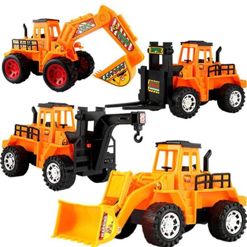

Inertia Engineering Vehicle Toy Car Package CHILDREN'S Excavator Digging Bulldozer Crane Boy Car Model